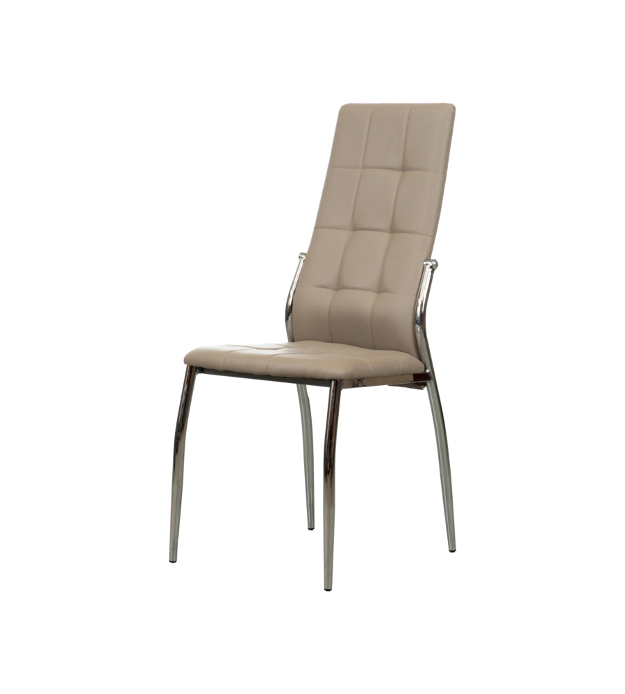 SEDIA "MADEIRA" ECOPELLE TORTORA, 44X54X100 CM